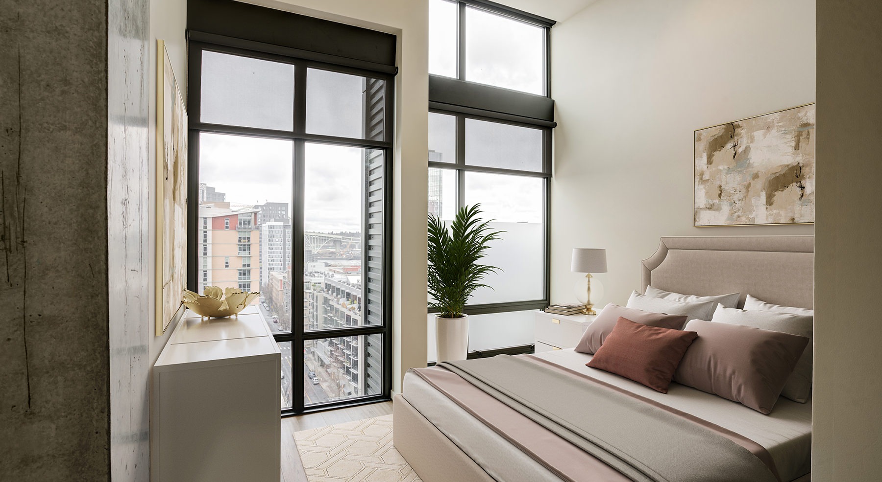 Large well lit bedroom