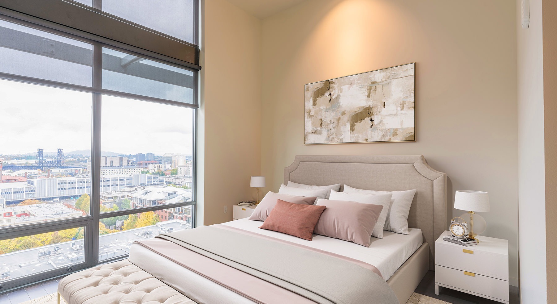 Large well lit bedroom