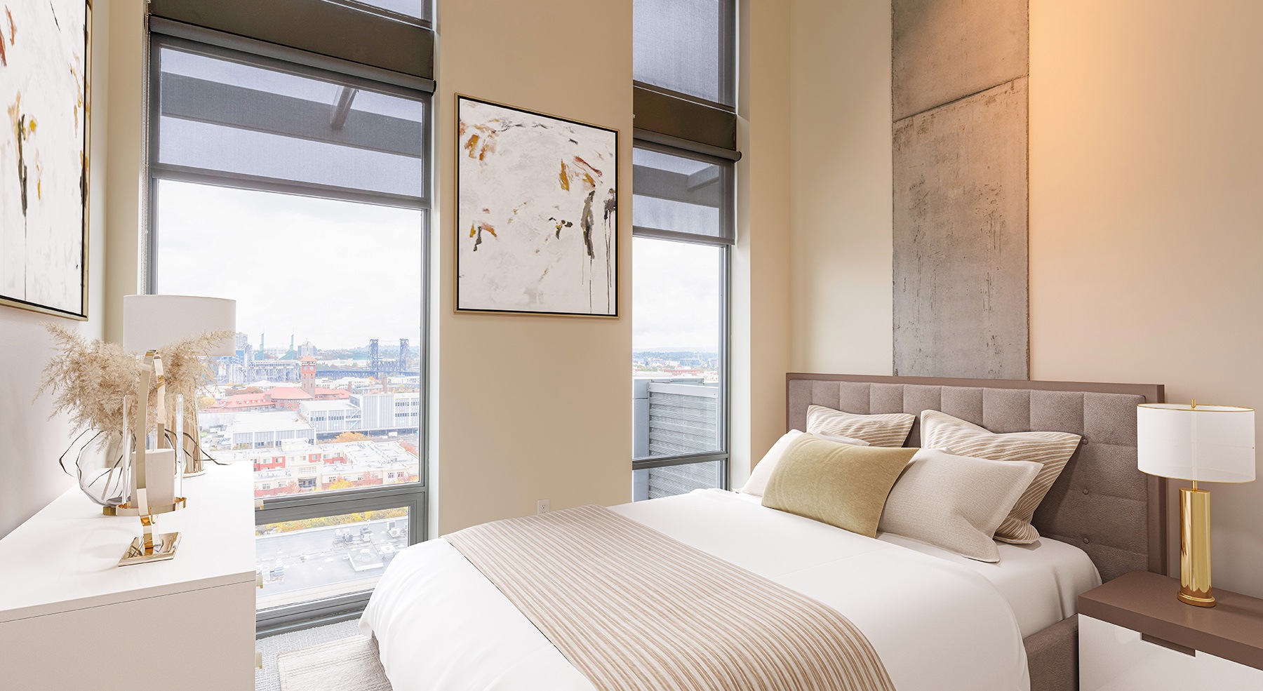 Large well lit bedroom