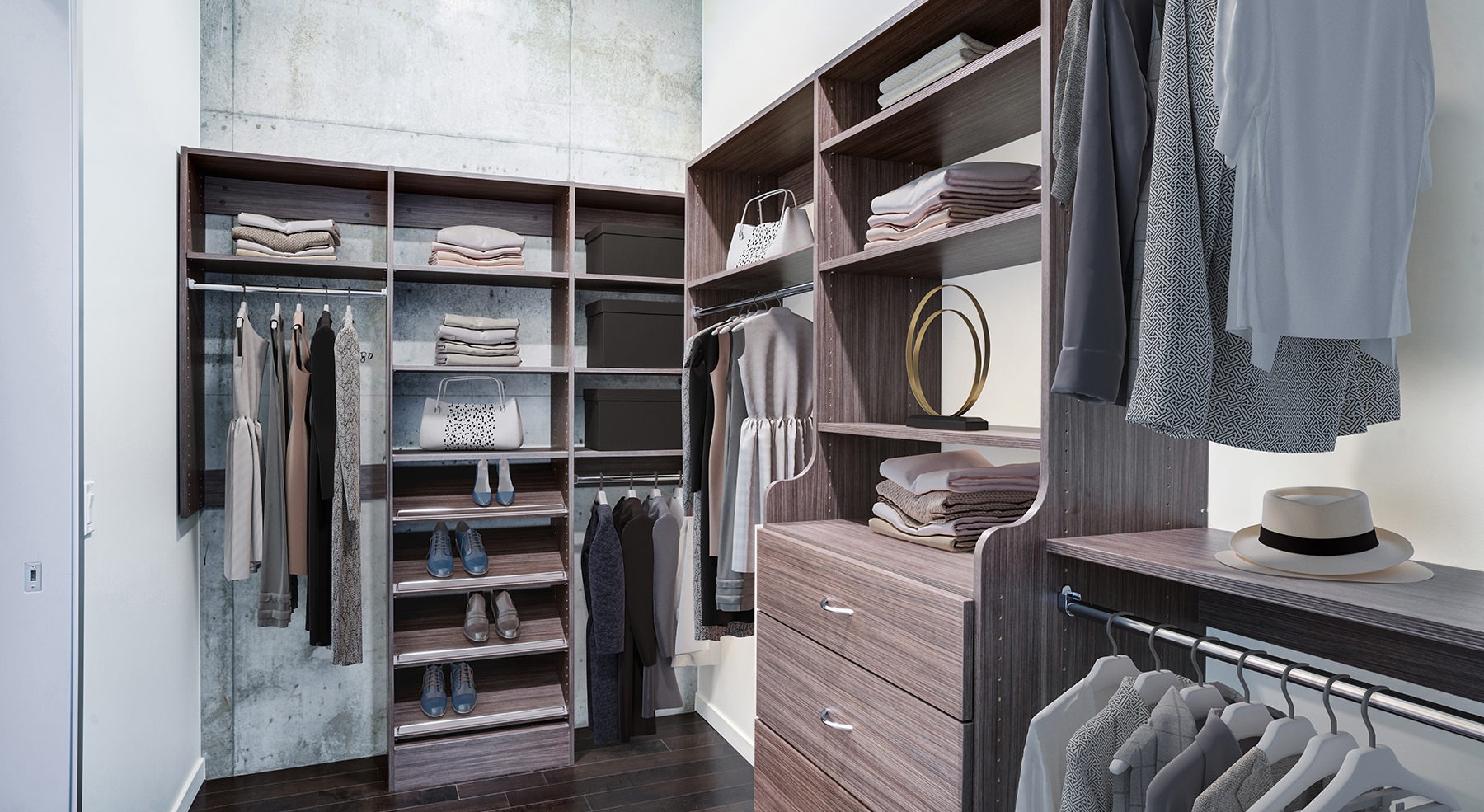 Spacious walk-in closet