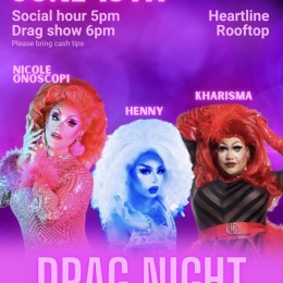 Welcoming back some incredible Queens!
🗓️Thursday, June 15th! 
🍾Beverages will be provided
📍Heartline rooftop
🕔Social hour 5pm
🕕Show starts at 6pm
💵Bring cash tips! Welcoming back some incredible Queens!
🗓️Thursday, June 15th! 
🍾Beverages will be provided
📍Heartline rooftop
🕔Social hour 5pm
🕕Show starts at 6pm
💵Bring cash tips!